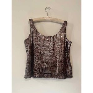 (XL) Vintage 90s/Y2K Sequin Leopard Top